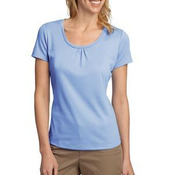 &reg; Ladies Silk Touch™ Interlock Scoop Neck Shirt