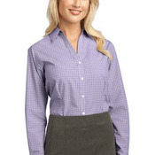 Ladies Plaid Pattern Easy Care Shirt