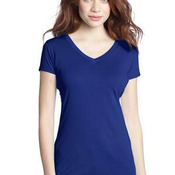 Juniors Modal Blend Double V Neck Tee