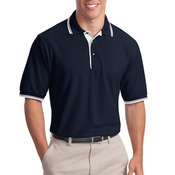 Silk Touch™ Polo with Stripe Trim